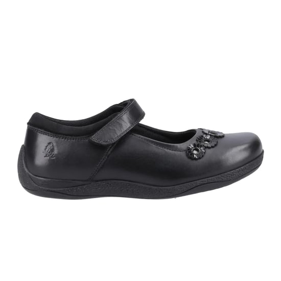 Hush Puppies Girls Christina Leather School Shoes (Black) - Image 1