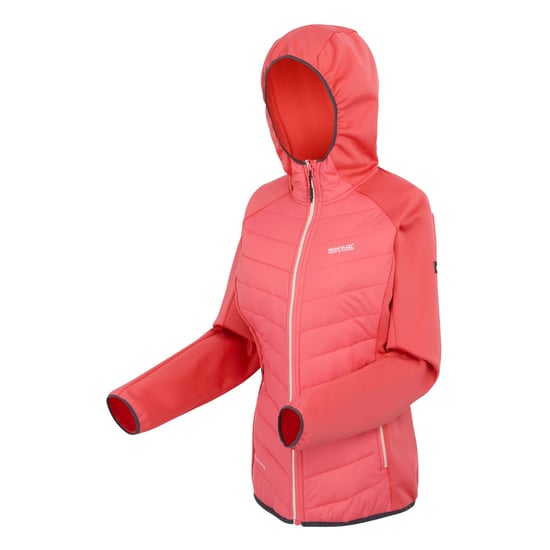 Regatta Womens/Ladies Andreson VIII Hybrid Jacket (Peach Bloom/Seal Grey) - Image 3