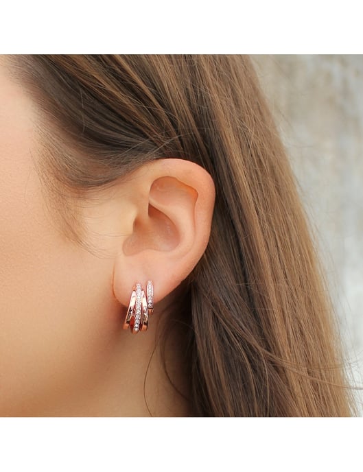 Pendientes Aurielle - Oro rosa y cristal - Image 2