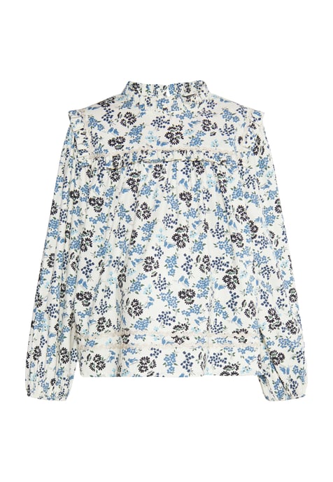 Dreimaster Blouse marine flower - Image 1