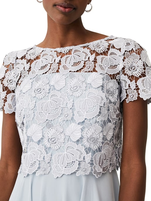 Brandie Lace Bodice Chiffon Dress