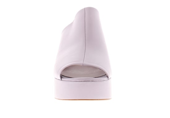 Mules de Cuero Deltino de Tacón de Bloque Abiertos de Mujer Ted Baker en Púrpura - Image 3