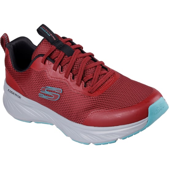 Skechers Edgeride Rekze Textile Men's Burgundy/Grey Trainers - Image 1
