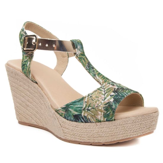 Confortable wedge sandal Montevita in Green