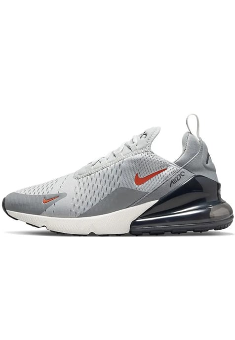 Zapatillas Nike Air Max 270, Gris Niebla / Naranja Equipo Vela - Image 1
