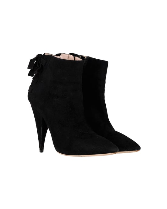 Miu Miu Ankle Boots in Black Suede - Image 3