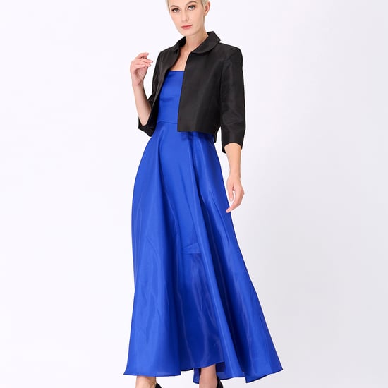 Long flared taffeta dress - Image 3