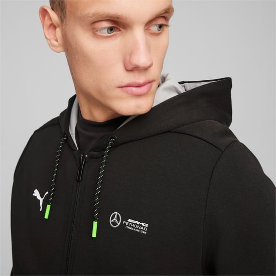 PUMA Mens Mercedes-AMG Petronas Motorsport Hooded Sweat Jacket - Image 3