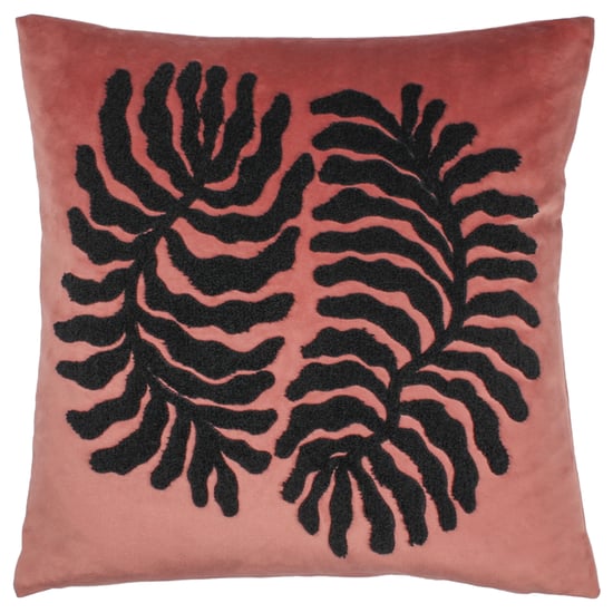 furn. Funda de Cojín de Terciopelo Botánico Maldivas con Relieve - Image 1