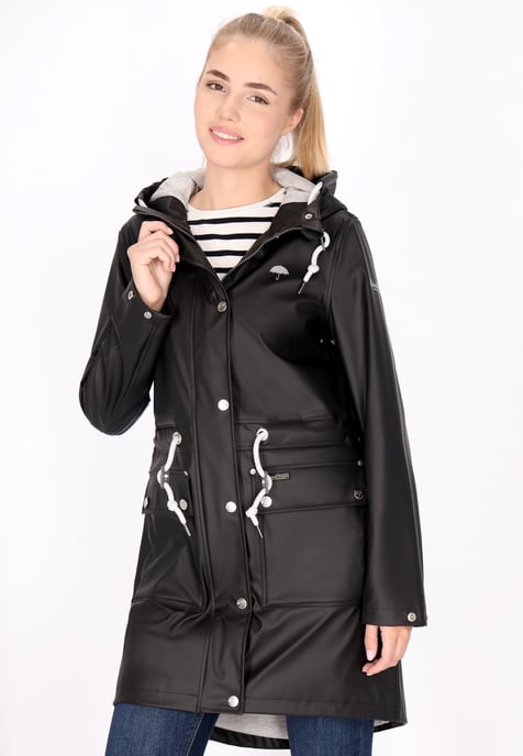 Schmuddelwedda raincoat women black - Image 3