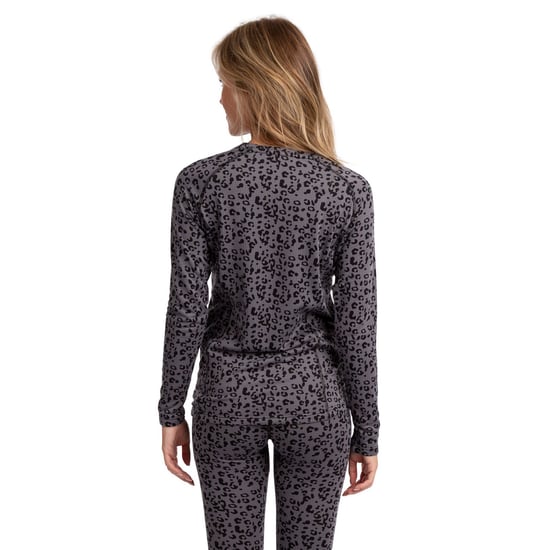 Trespass Womens/Ladies Elianne Leopard Print Base Layer Top (Dark Grey)