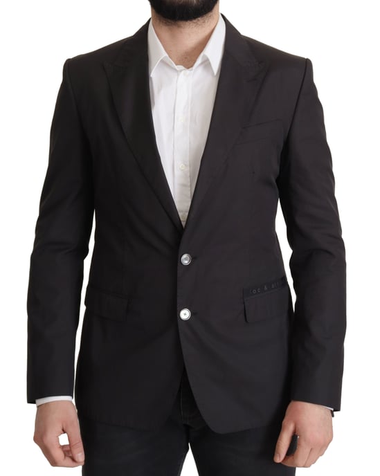 Blazer de hombre de una sola botonadura TAORMINA negro de Dolce & Gabbana - Image 1