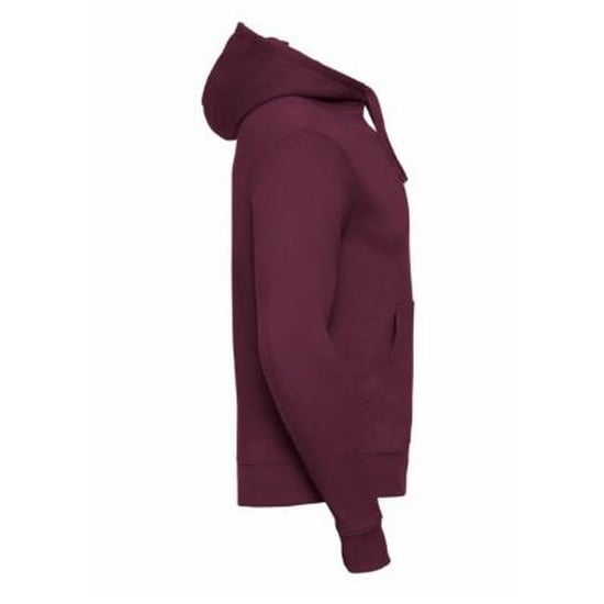 Russell Mens Authentic Hooded Sweatshirt / Hoodie (Burgundy) - Image 3