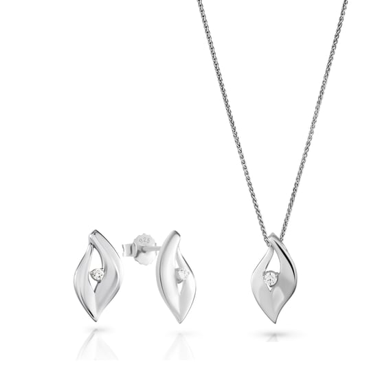 Orphelia 'Milan' Women's 925 Sterling Silver Set: Chain-Pendant + Earrings - Silver SET-7519 - Image 1