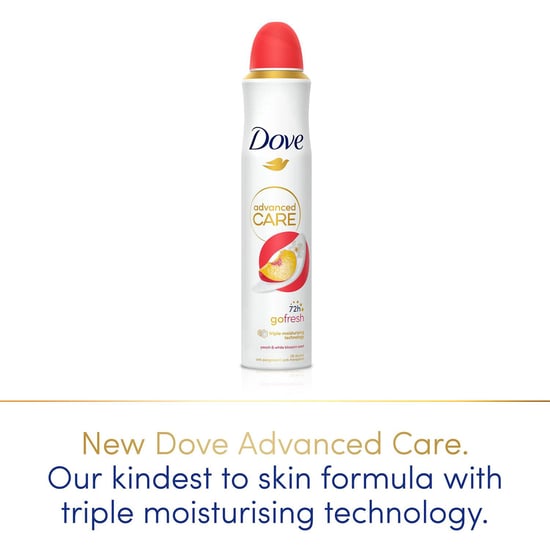 Dove Advanced Care Go Fresh AntiPerspirant Spray Peach & White Blossom, 6x200ml