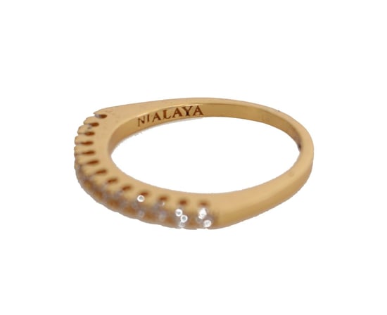 Anillo Nialaya Gold Auténtico para Mujeres con CZ Claro en Oro y Plata 925 - Image 2
