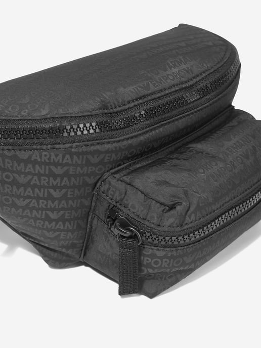 Emporio Armani Boys Logo Belt Bag in Green (23cm)