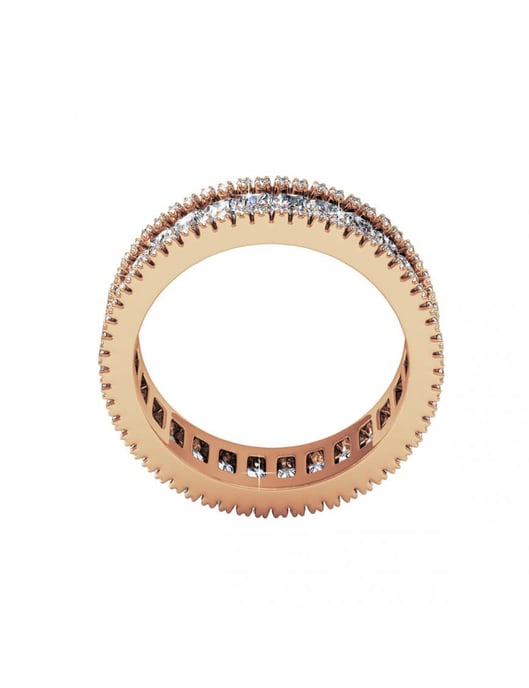 Anillo Glamour Lock - Oro rosa y cristal - Image 5