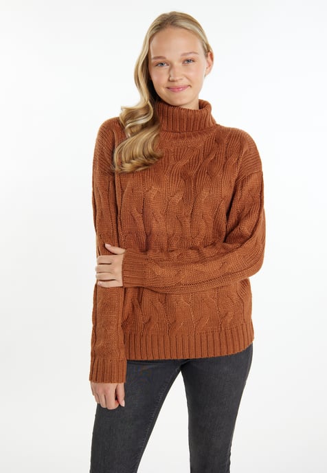 Mymo Knitted pullover women tan - Image 3