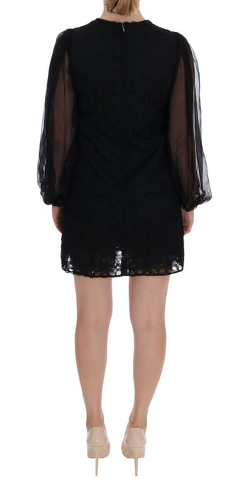 Vestido de cambio negro de encaje con corazón rojo de Dolce & Gabbana - Image 3