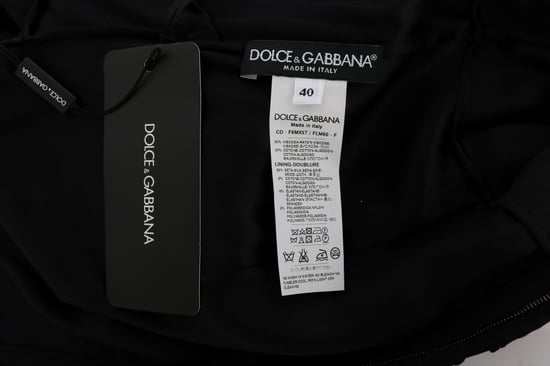 Vestido ajustado bordado floral negro Dolce & Gabbana - Image 6