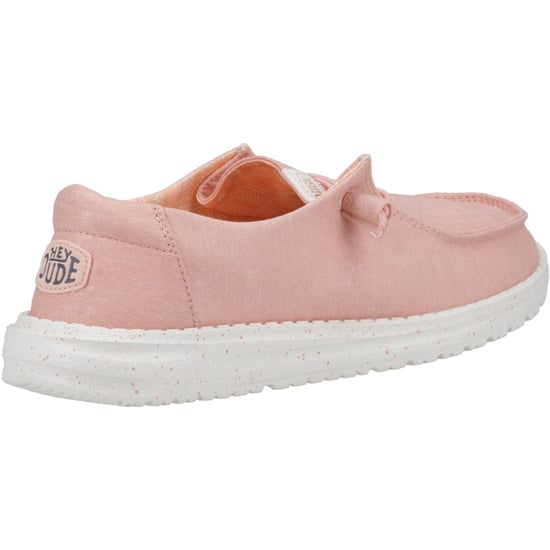 HEYDUDE Wendy Canvas 100% Cotton Women's Pink Loafers - Image 2