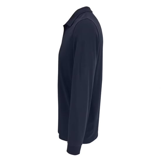 SOLS Unisex Adult Polycotton Long-Sleeved Polo Shirt (French Navy) - Image 3