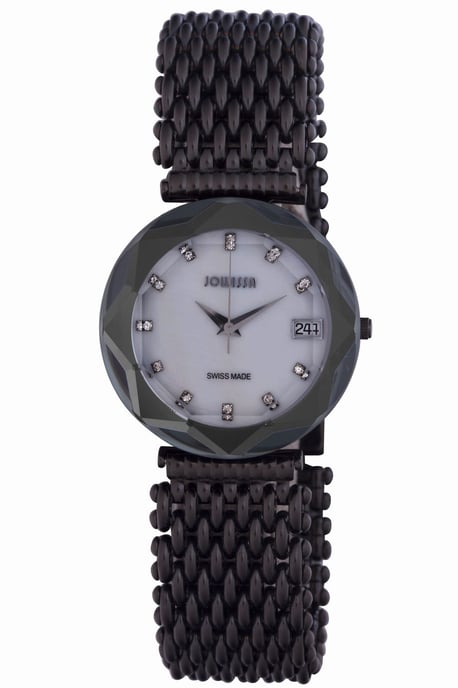 Jowissa: crystal 3 women'smother of pearl watch