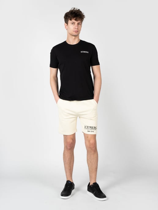 Iceberg T-Shirt C-Neck del hombre negro - Image 2