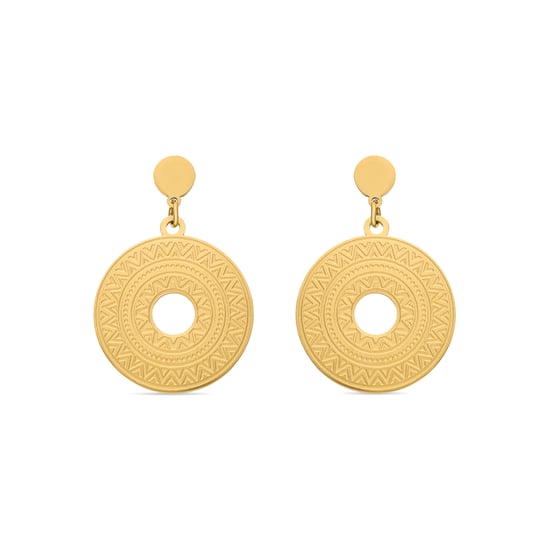 Pendientes Luxenter acabados en oro amarillo de 18K - Thata - Image 1