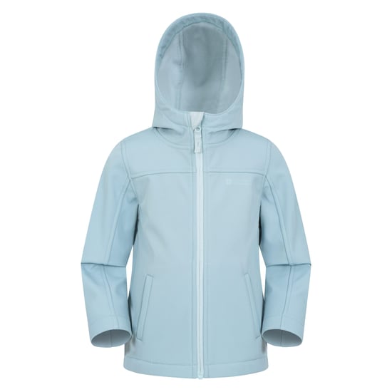 Mountain Warehouse Childrens/Kids Water Resistant Soft Shell Jacket (Pale Blue) - Image 1