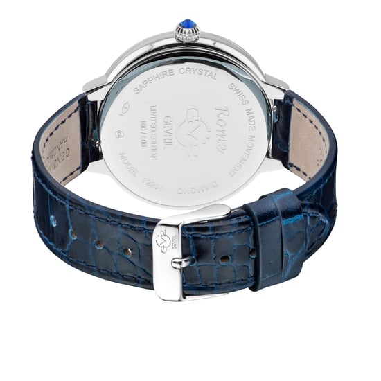 GV2 Rome Reloj de acero inoxidable con esfera azul para mujer - Image 2