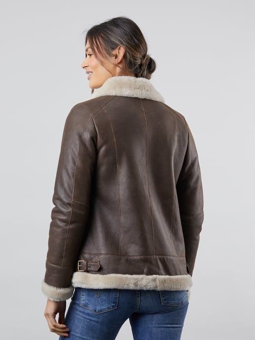 Cartmel Sheepskin Jacket in Chocolate Brown