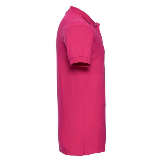 Russell Mens Pique Stretch Polo Shirt (Fuchsia) - Image 3
