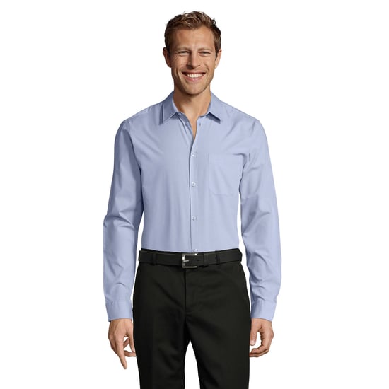 SOLS Mens Baltimore Fitted Shirt (Sky Blue) - Image 1