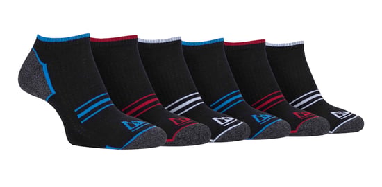 6 pares de calcetines para hombre transpirables con suela acolchada para correr de corte bajo - Image 1