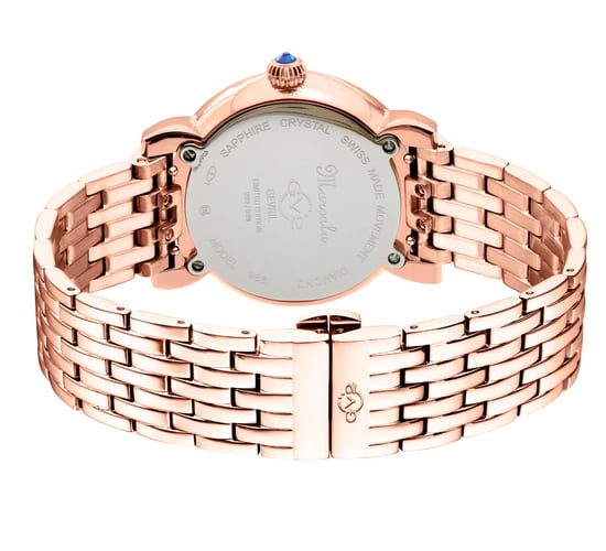 GV2 Reloj de pulsera Marsala para mujer con movimiento de cuarzo suizo y diamantes - Image 2