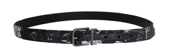 Cinturón de Cuero de Lino Negro Cayman de Dolce & Gabbana - Image 3