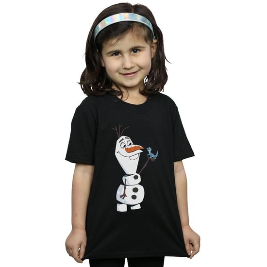 Disney Girls Frozen 2 Olaf And Salamander Cotton T-Shirt (Black) - Image 2