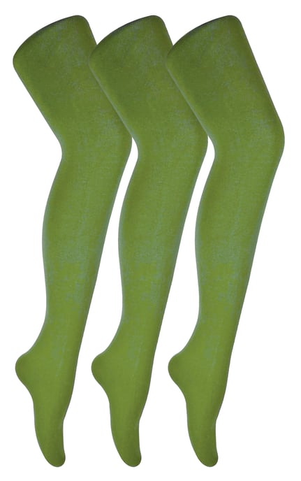 3 Pares Multipack Mallas Opacas 80 Denier Mujer | Sock Snob | Mallas Color Block - Caqui - Image 1