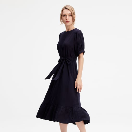 Viscose blouse-dress with fluffy hem - Image 3