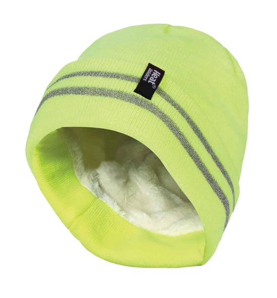 Gorro reflectante de alta visibilidad para hombre en naranja y amarillo - Image 1