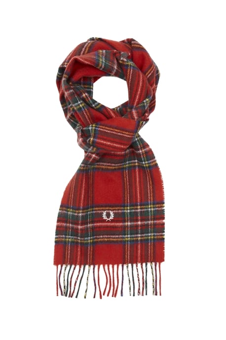 Fred Perry Royal Stewart Tartán rojo Pañuelo - Image 1