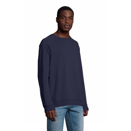 SOLS Unisex Adult Space Organic Raglan Sweatshirt (French Navy) - Image 5
