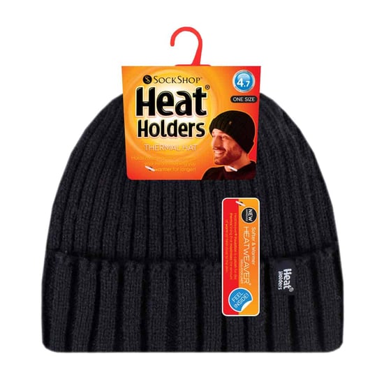 3.6 tog Fleece Lined Mens Thermal Turn Over Cuff Winter Beanie Hat - Image 2