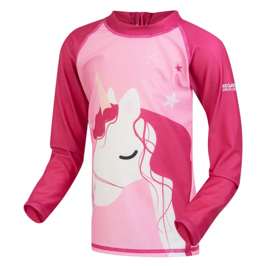 Regatta Childrens/Kids Luna The Unicorn Rash Guard (Sweet Pink)