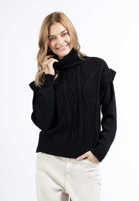 Dreimaster Knitted pullover women black - Image 3
