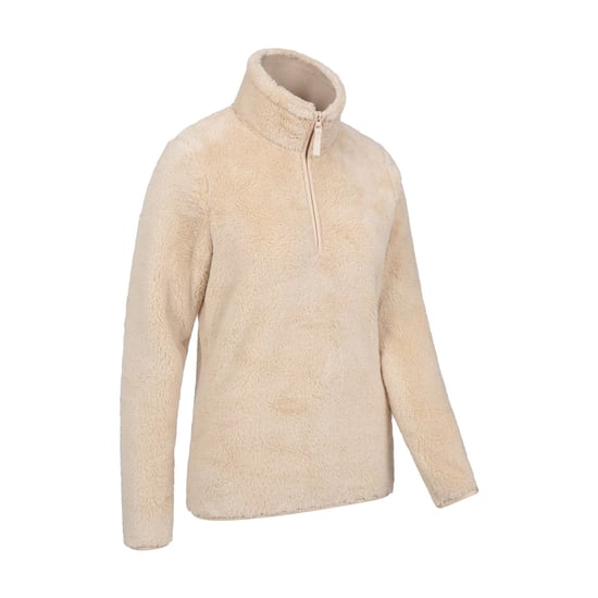 Mountain Warehouse Womens/Ladies Teddy Fleece Quarter Zip Fleece Top (Beige) - Image 2