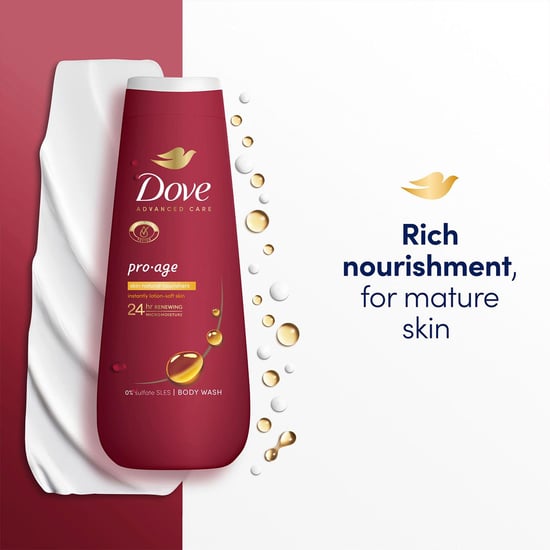 Dove Advanced Care Body Wash Pro Age for 24Hrs Renewing Micromoisture 400ml, 2pk