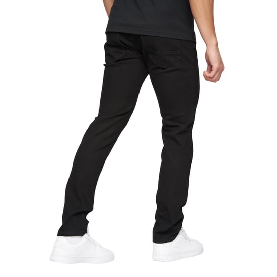 Crosshatch Mens Buraca Denim Slim Jeans (Black) - Image 2